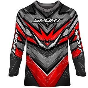 Maillot de motocross confortable, design personnalisé, coupe-vent, sublimation, respirant et esthétique. - Product Image 3