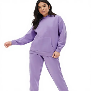 Ensemble de vêtements de détente pour femme automne 2026, veste courte assortie à un pantalon évasé, ensemble de yoga 2 pièces, survêtements pour femme - Product Image 1