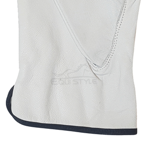 Gants de sécurité au travail en cuir de vachette blanc anti-coupure pour la protection des mains, gants de sécurité industriels en gros - Product Image 5