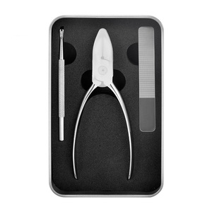 Hot Wholesale Beauty Nail Cuticle Nippers Curved Stainless Steel Finger Use Pointed-beak Eagle-beak <b>Pliers</b> <b>Set</b> Wide Jaw Opening - Product Image 3