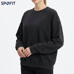 Sudaderas de Corte Regular, Sólidas, de Invierno, 100% Algodón, Tejido Transpirable para Uso Diario, Gimnasio, Estilo Casual Relajado - Product Image 3
