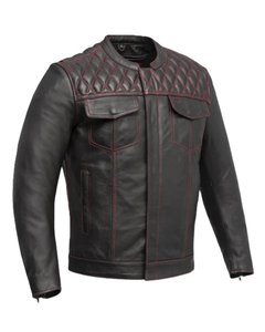 Chaqueta de cuero para hombre estilo motorista de manga larga personalizada nueva chaqueta de cuero para hombre de tamaño adulto cálido de invierno - Product Image 3