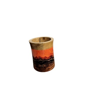 Jarrón de Flores de Madera Hecho a Mano con Esmalte Degradado, Jarrón Decorativo Moderno de Madera de Mango para la Sala de Estar, Decoración del Hogar - Product Image 6