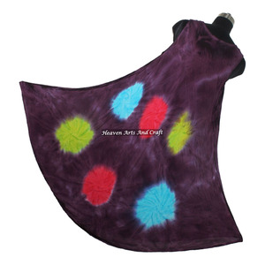 Vestido de Rayón Premium Hecho a Mano con Estampado Tie Dye para Mujer, Ligero, para Vacaciones y Playa, 100% Rayón, Vestido Tipo Paraguas para Mujer - Product Image 2