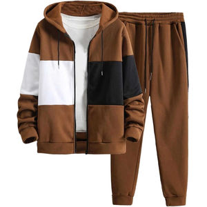 Ensemble de survêtement pour homme, coupe ajustée, vêtements de sport pour la musculation, tenue de sport élastique, sweat à capuche et jogging pour homme - Product Image 5