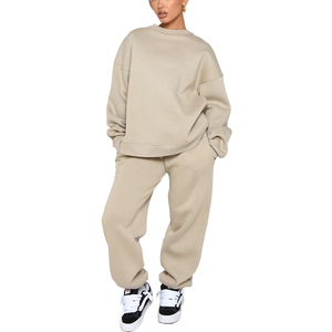 Conjunto Deportivo Casual para Mujer de Alta Calidad, Color Sólido, 100% Algodón/Poliéster, Transpirable, de Longitud Completa - Product Image 3