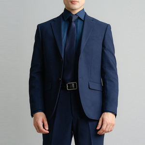 Costume formel pour homme en coton 100% - Nouvelle mode - Coupe ajustée respirante pour l'hiver - Ensemble veste et pantalon pour mariage - Product Image 2