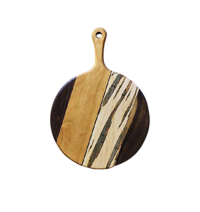 Planche à découper en bois naturel rustique, planche à découper artisanale en bois massif, planche de service de cuisine avec poignée pour la cuisine à domicile - Product Image 4