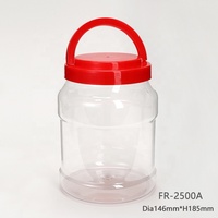 Grand récipient en plastique PET de 2500 ml, bouteille vide de 2,5 litres, récipient de stockage