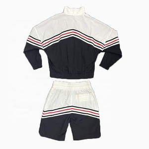 Ensemble court coupe-vent unisexe léger en nylon respirant – Survêtement décontracté de sport – Tenue de ville en nylon - Product Image 4