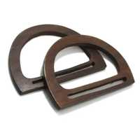 Cloxy 12cm Poignée de sac en bois demi-ronde en U de luxe écologique pour sac à main, accessoires de bricolage