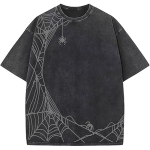 เสื้อยืดผู้หญิงคอกลมพิมพ์ลายขาดๆ ทรงหลวม โอเวอร์ไซส์ แห้งเร็ว เป็นมิตรกับสิ่งแวดล้อม ผ้าเจอร์ซีย์คอตตอน สำหรับฤดูร้อน - Product Image 1