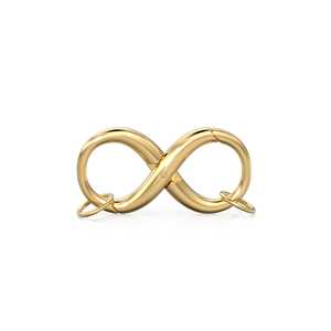 Fermoir à ressort Infinity en or massif 18 carats, fait main, 20,50 mm x 10,30 mm - Product Image 1