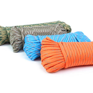 Cordon utilitaire tout usage en corde tressée en polyester, corde <span class=keywords><strong>de</strong></span> parachute, pour la <span class=keywords><strong>fixation</strong></span> <span class=keywords><strong>de</strong></span> tentes et les décorations extérieures - Product Image 4