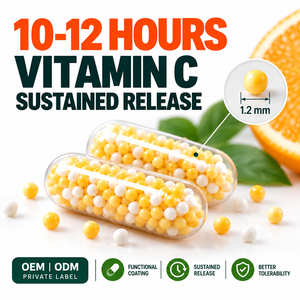 Cápsulas de Vitamina C de Liberación Sostenida de 10-12 Horas, OEM ODM - Product Image 1