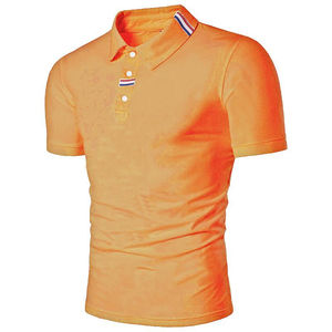เสื้อโปโลถักไหมพรมสีพื้นเรียบง่าย สไตล์พื้นฐาน กระดุมติด ผ้าฝ้าย 100% แขนสั้น เสื้อสเวตเตอร์ผู้ชาย - Product Image 4