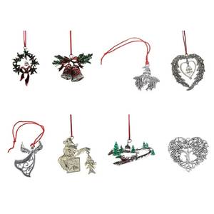 Santa Metal House Shape <b>Christmas</b> Ornaments Vintage Style Hanging Decorative Craft Items - Product Image 5