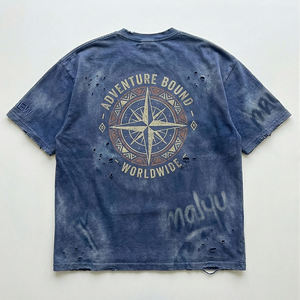 Camiseta Deportiva de Algodón 100%, Corte Regular, Ecológica, Anti-Pilling, para Gimnasio, Informal, con Patrón Sólido, Transpirable, Ropa Urbana para Hombre - Product Image 2