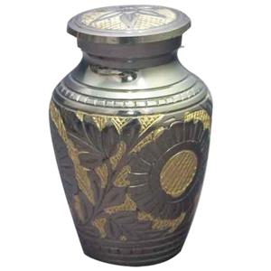Bold Blossom Memorial Pet Cremation Urns Dogs Cats <b>Ashes</b> Paws Engraved Hand Carved Brass Teardrop European Style Floral <b>Keepsake</b> - Product Image 5