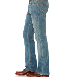 Nouveau style Jean en denim pour homme taille mi-haute printemps tissé 100% coton respirant écologique délavé décontracté - Product Image 4