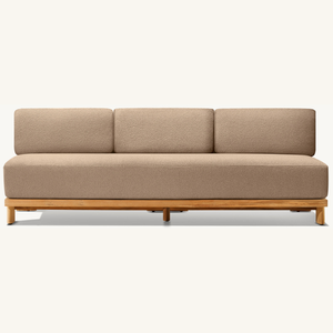 Canapé marron, taille personnalisable, style moderne et épuré, adapté au salon ou à la chambre, équipé de mousse souple - Product Image 1