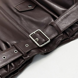 Ladies Real <b>Sheepskin</b> Leather <b>Jacket</b> Autumn Winter Coat Women Motorcycle Genuine Leather <b>Jacket</b> - Product Image 6