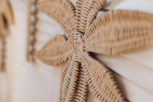 Vietnam Handmade Rattan Palm Tree <b>Wall</b> <b>Decor</b> Set of 3 Tropical <b>Wicker</b> Nursery <b>Wall</b> Decoration Manufacturer - Product Image 4