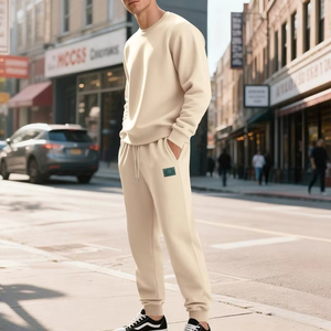 เสื้อสเวตเชิ้ตและกางเกงขายาวหลากสี พิมพ์โลโก้ตามสั่ง ปักลาย ออกแบบเอง ชุดวอร์มผ้าฝ้ายสำหรับผู้ชาย ชุดออกกำลังกายไซส์ใหญ่ 2 ชิ้น - Product Image 6