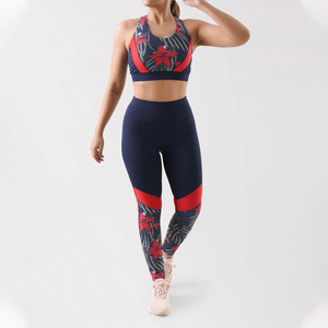 Nuevo Sujetador Deportivo Sublimado RIZNA ENTERPRISES Aero Dry Bloom Cross Back, Alta Elasticidad, Compresión, Spandex/Nylon - Product Image 1
