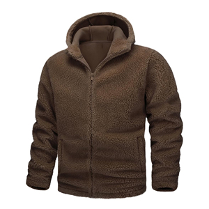 Sweat à capuche chaud en polaire Sherpa pour homme et femme, personnalisé, doux, en peluche, avec fermeture éclair, style décontracté, streetwear, vêtement d'extérieur brodé - Product Image 2