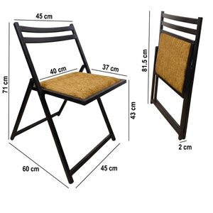Chaise pliante avec coussin (lot de 1) – Chaise rembourrée portable et confortable |   Chaise au design compact et peu encombrant pour la maison | - Product Image 5