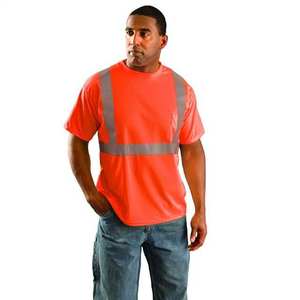 Camiseta de Seguridad de Alta Visibilidad, Hecha de Tela de Algodón, Poliéster y Seda, Tiras Reflectantes de Alta Calidad, ANSI Clase 1, Impermeable, Personalizada - Product Image 4