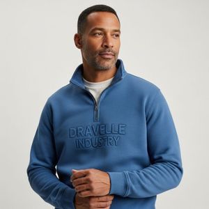 เสื้อสเวตเชิ้ตผู้ชายคุณภาพพรีเมียมสำหรับฤดูหนาว แบบซิปครึ่งตัว ผลิตจากผ้าฝ้ายฟลีซ 100% พิมพ์ลายดิจิทัล เนื้อผ้านุ่ม ทนทาน สไตล์ลำลอง - Product Image 5