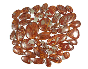 Radha Arts Bulk Lot High Polished Reddish Brown Cabochon Noreena Jasper 25-45mm Loose Gemstone Design Pendant for Custom Fashion - Product Image 1