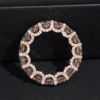Anillo de eternidad de oro rosa de 10K con diamantes CVD de laboratorio, diseño de lujo totalmente cubierto de diamantes, estilo hip hop, para hombre y mujer.