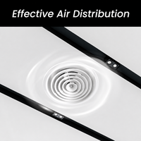 Diffuseur d'air carré moderne en acier inoxydable et aluminium à 4 voies pour système de ventilation CVC