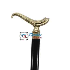 Mango de diseño de latón con mango de madera para caminar, bastón plegable para personas mayores, bastón ligero para caminar - Product Image 2