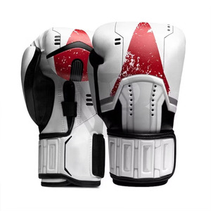 Guantes de Boxeo de Cuero Transpirables y Duraderos con Cierre de Hebilla Ajustable para Manos Sudorosas, Equipo de Boxeo de Larga Duración - Product Image 1