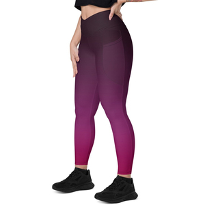 Top Sell8ing Fitness High Waist Full Length <b>Yoga</b> <b>Leggings</b> Solid Purple Seamless Stretch Women's Pants With Pockets - Product Image 5