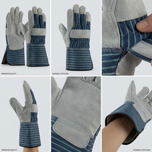 Nouvelles gants de sécurité en cuir de vachette pleine fleur robustes, pour usage industriel, protection personnelle et jardinage, excellente protection des mains - Product Image 5