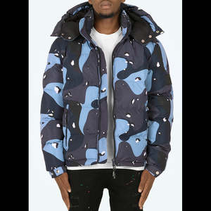 High Quality Wholesale Shiny Puffer Jacket Breathable Nylon <b>Print</b> Your Custom Logo Down Quilted Oversized Puffer Jacket Women - Product Image 5