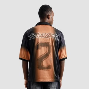 เสื้อยืดพิมพ์ลายซับลิเมชั่นคุณภาพสูงสำหรับผู้ชาย สั่งทำได้ คอวีทรงโอเวอร์ไซส์ เสื้อยืดยูนิเซ็กซ์ พิมพ์ลายโลโก้แบบพัฟ ผ้าเจอร์ซีย์น้ำหนักเบา - Product Image 3