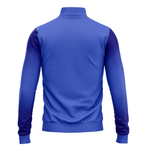Sweat-shirt à col zippé 1/4 dégradé bleu roi pour homme, haut d'entraînement de football, pull de survêtement à manches longues, vente en gros - Product Image 2