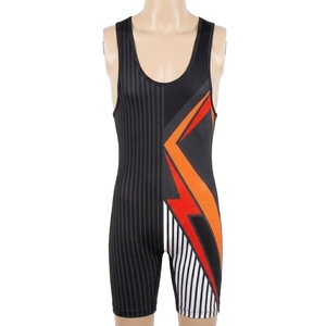 ชุดมวยปล้ำแบบซับลิเมชั่นสำหรับผู้ชาย ชุดรัดกล้ามเนื้อเพื่อประสิทธิภาพ - Product Image 1