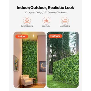 Pannelli di Bosso Artificiale 40 x 120 cm, Protezione Solare, Sfondo Verde, Recinzione per Privacy, Erba Finta, Parete Vegetale Artificiale - Product Image 5