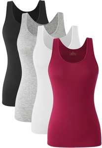 Camiseta sin Mangas para Mujer, Talla Grande, Estilo Moderno, Corte Regular, Tejida, para Entrenamiento Deportivo y Yoga - Product Image 2