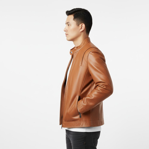 Chaqueta de Cuero para Hombre, Diseño Refinado con Interior Suave, Detalles Personalizados, Prenda Exterior Casual y a la Moda, con Cuero Duradero - Product Image 3