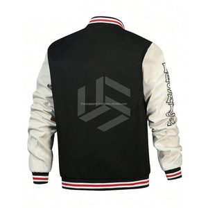 <b>Men's</b> Red British Stand Collar Casual <b>Waterproof</b> Breathable Eco-Friendly Reversible <b>Winter</b> High Street Style Baseball <b>Jacket</b> - Product Image 2