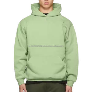 Épais lourd blanc à capuche goutte épaule hommes sweat 500 460 400 Gsm Logo personnalisé français éponge lourd surdimensionné à capuche - Product Image 1