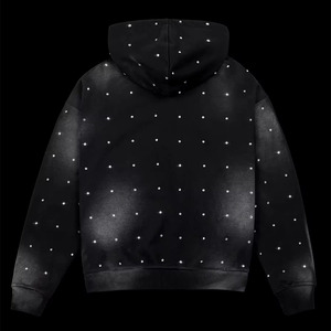 Sweat à capuche léger et respirant en polaire avec strass, haute qualité, coupe classique, pour homme, en polyester/coton, idéal pour l'extérieur – Offre Spéciale Hiver - Product Image 5
